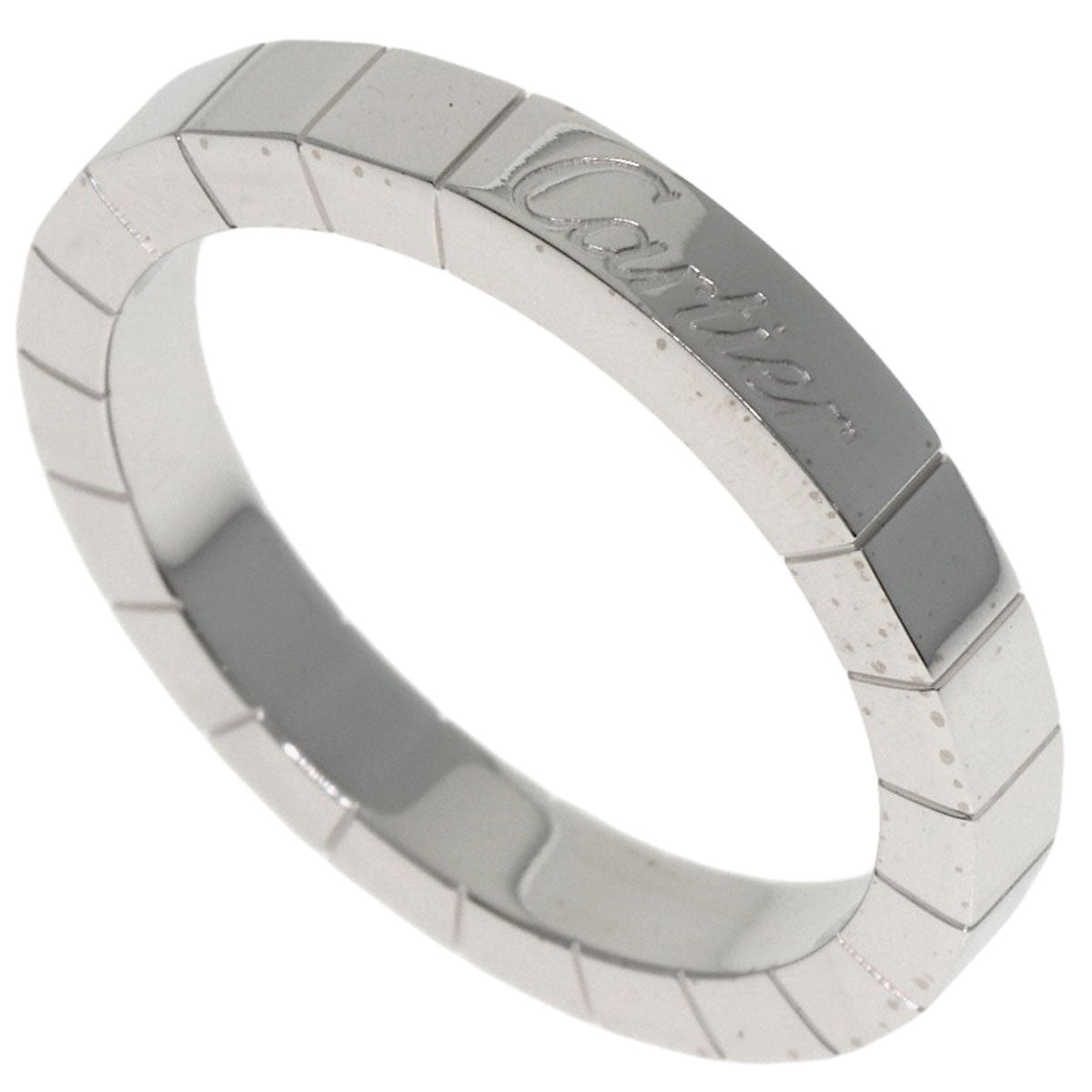 CARTIER Laniere # 54 Ring K18 White Gold Ladies [Used]