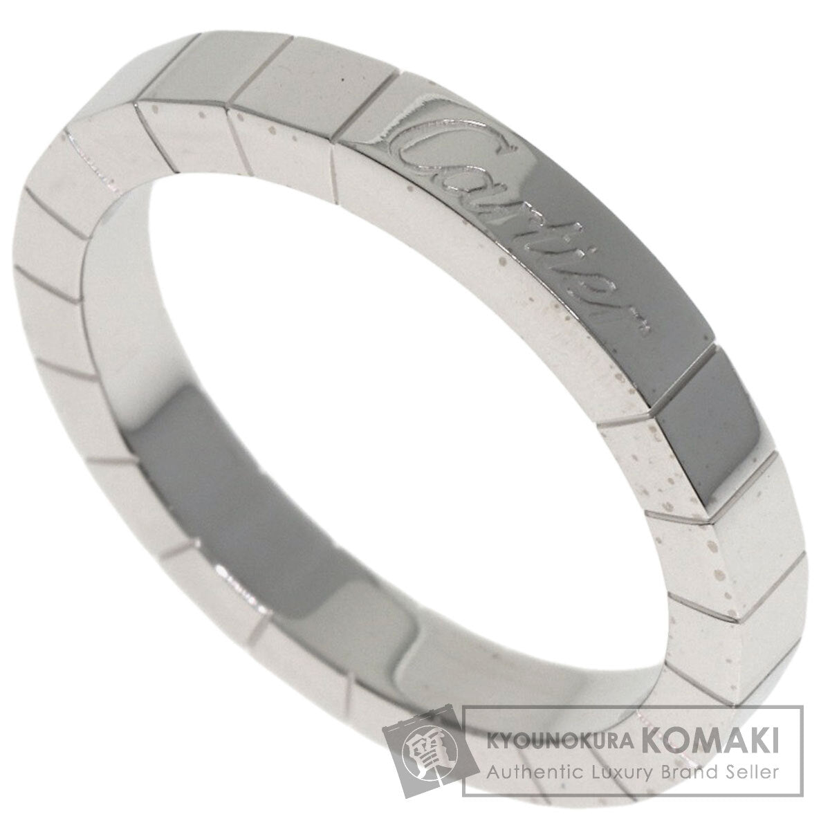 CARTIER Laniere # 54 Ring K18 White Gold Ladies [Used]