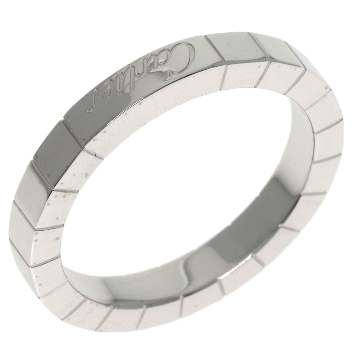 CARTIER Laniere # 54 Ring K18 White Gold Ladies [Used]