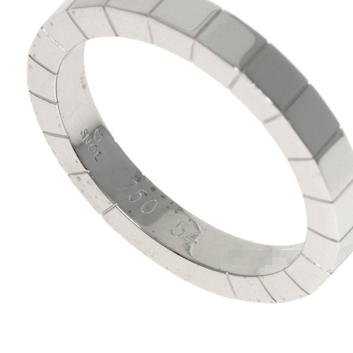 CARTIER Laniere # 54 Ring K18 White Gold Ladies [Used]