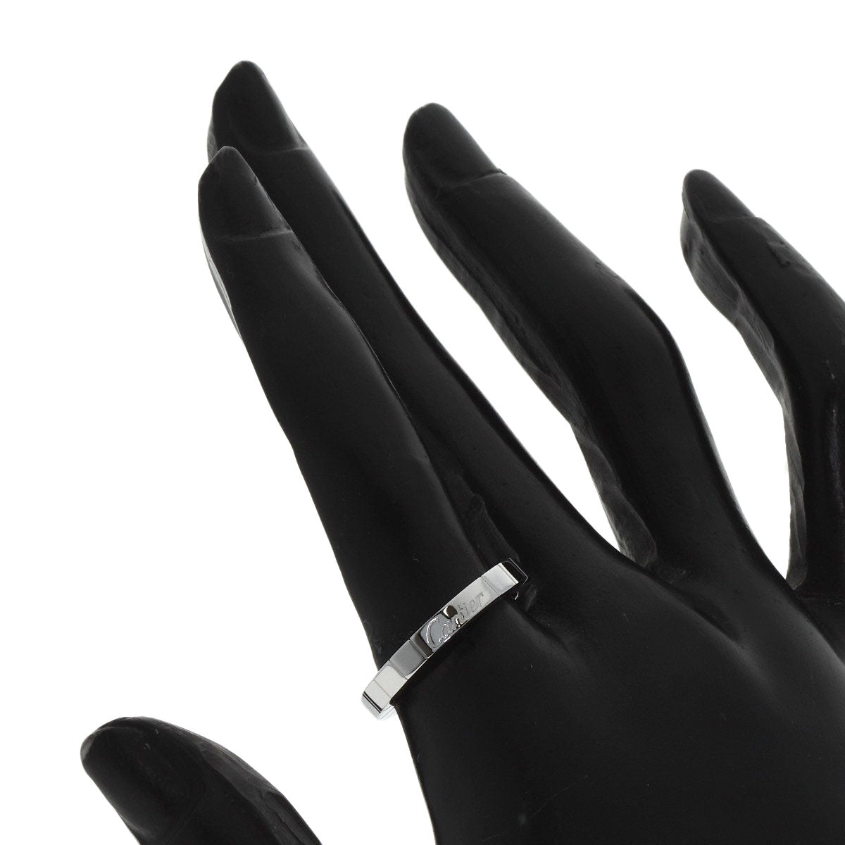 CARTIER Laniere # 54 Ring K18 White Gold Ladies [Used]