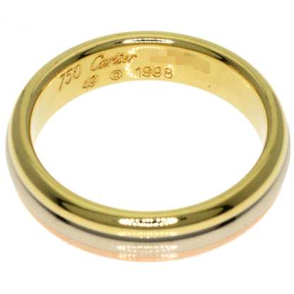 CARTIER Three colors # 49 Ring K18 Yellow Gold K18 White GoldLadies [Used]
