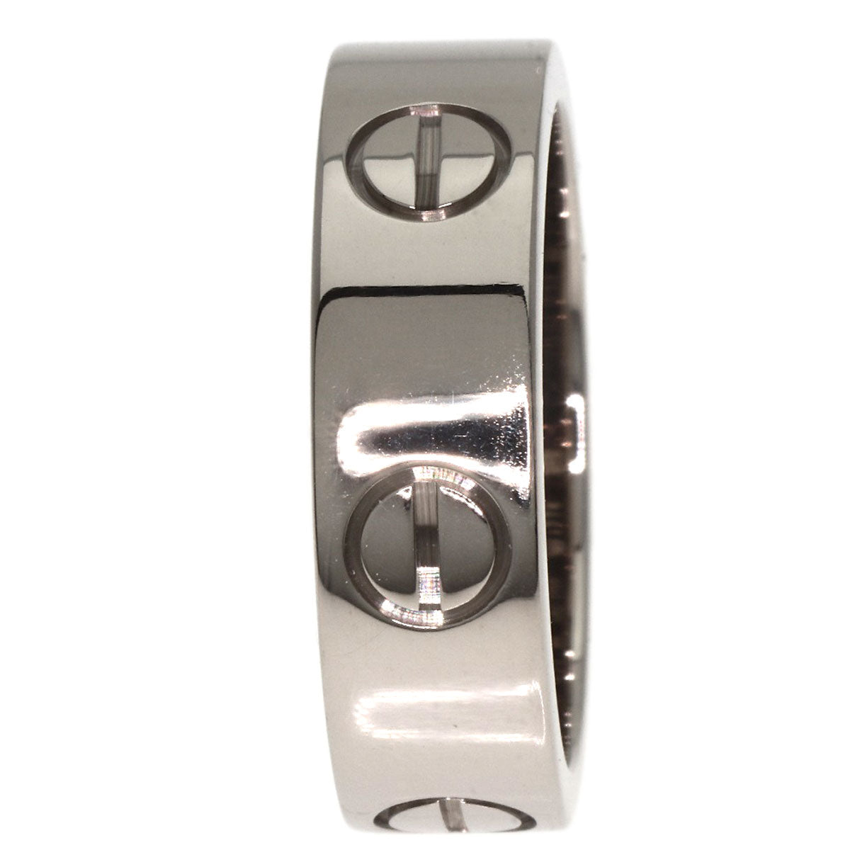 CARTIER love ring #51 Ring K18 White Gold Ladies [Used]