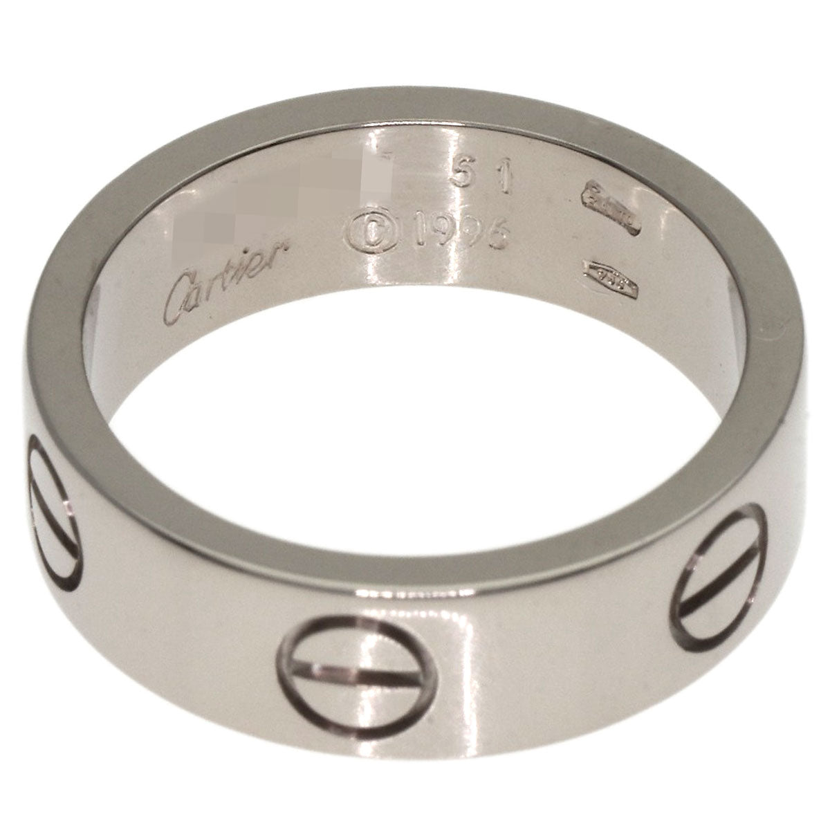 CARTIER love ring #51 Ring K18 White Gold Ladies [Used]