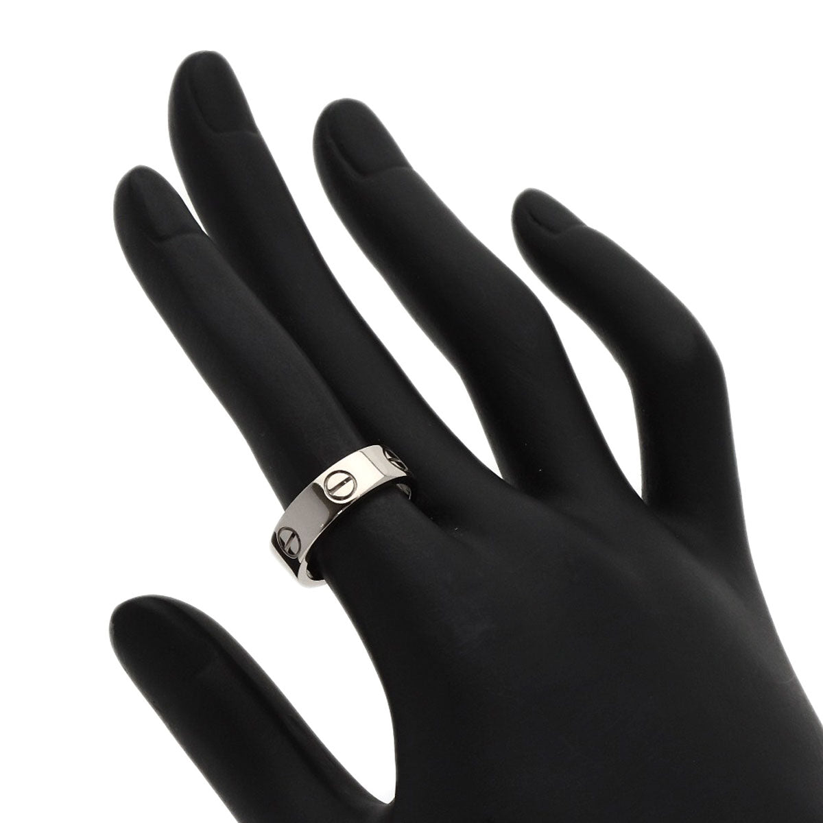 CARTIER love ring #51 Ring K18 White Gold Ladies [Used]