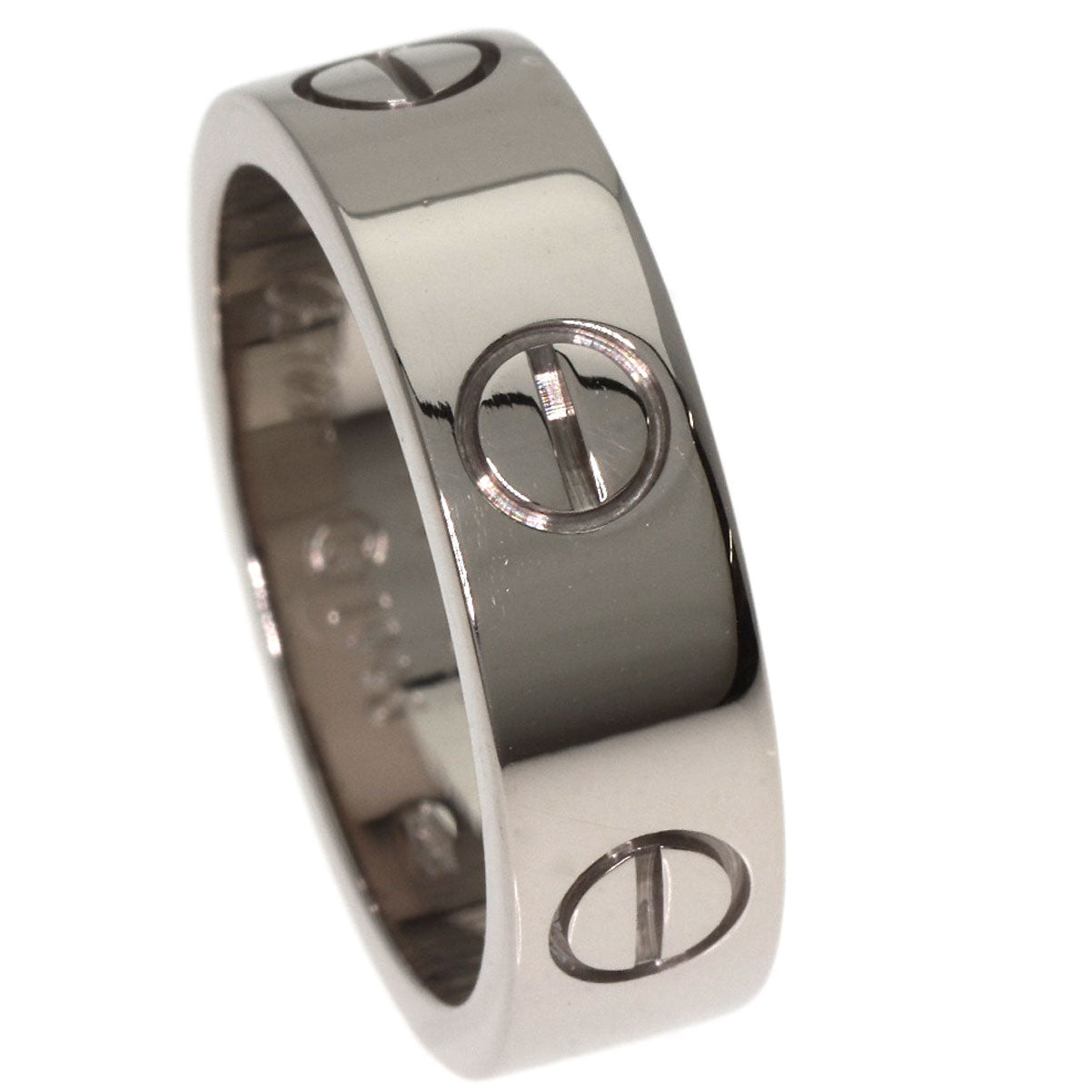 CARTIER love ring #51 Ring K18 White Gold Ladies [Used]