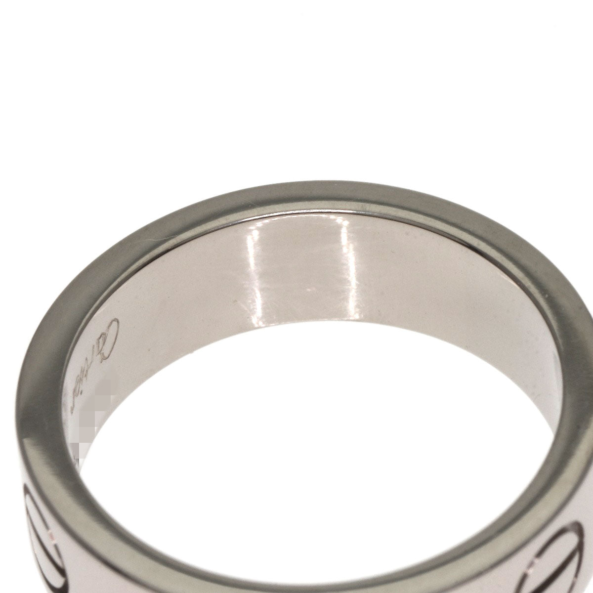 CARTIER love ring #51 Ring K18 White Gold Ladies [Used]