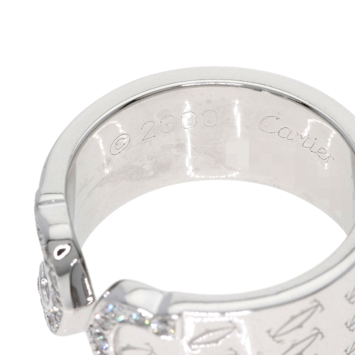 CARTIER C2 Christmas Limited #50 Ring K18 White Gold Ladies [Used]