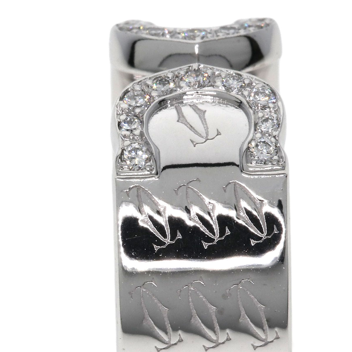 CARTIER C2 Christmas Limited #50 Ring K18 White Gold Ladies [Used]