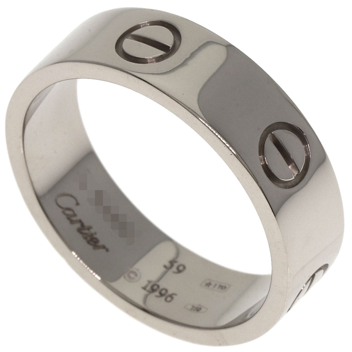 CARTIER love ring #59 Ring K18 White Gold Ladies [Used]