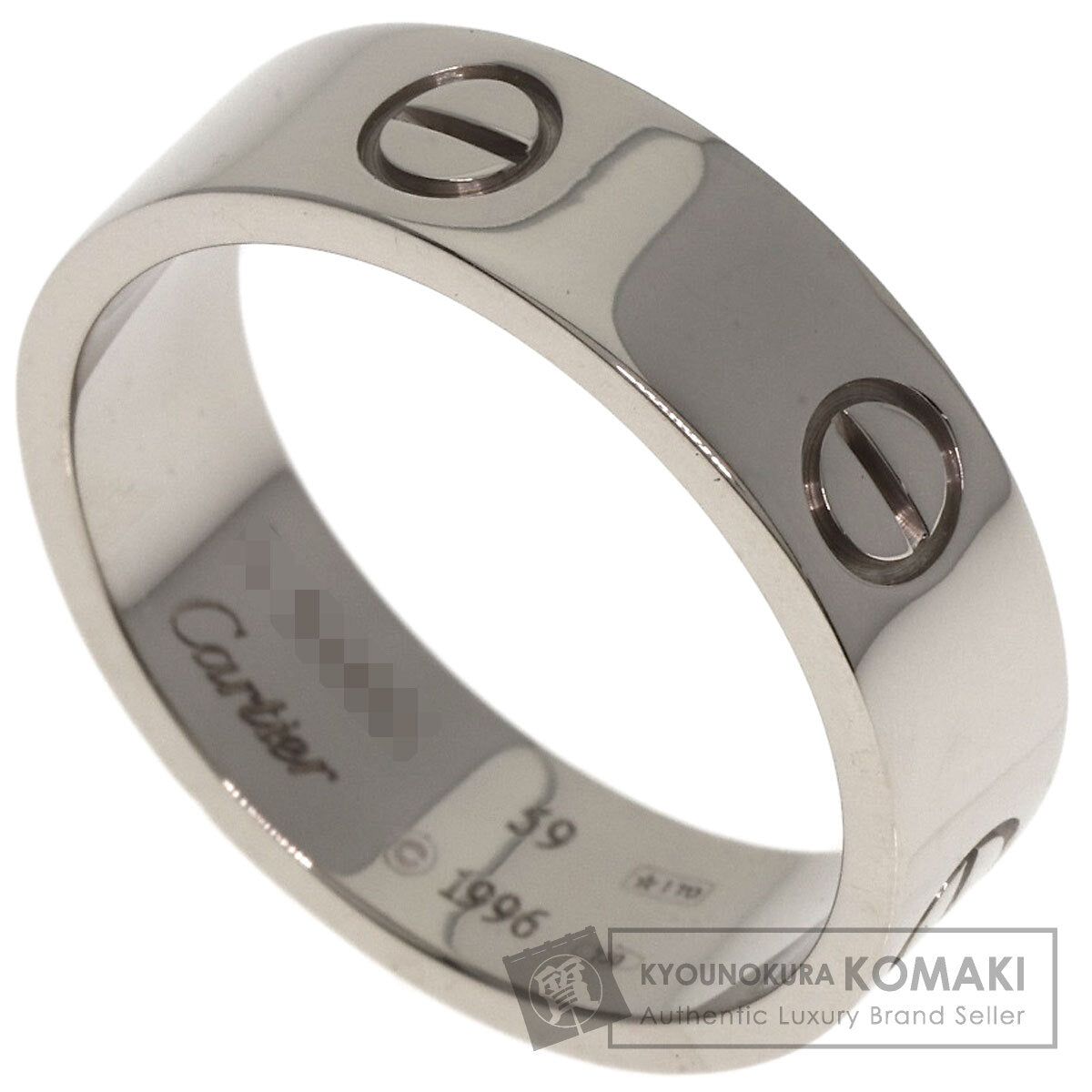CARTIER love ring #59 Ring K18 White Gold Ladies [Used]