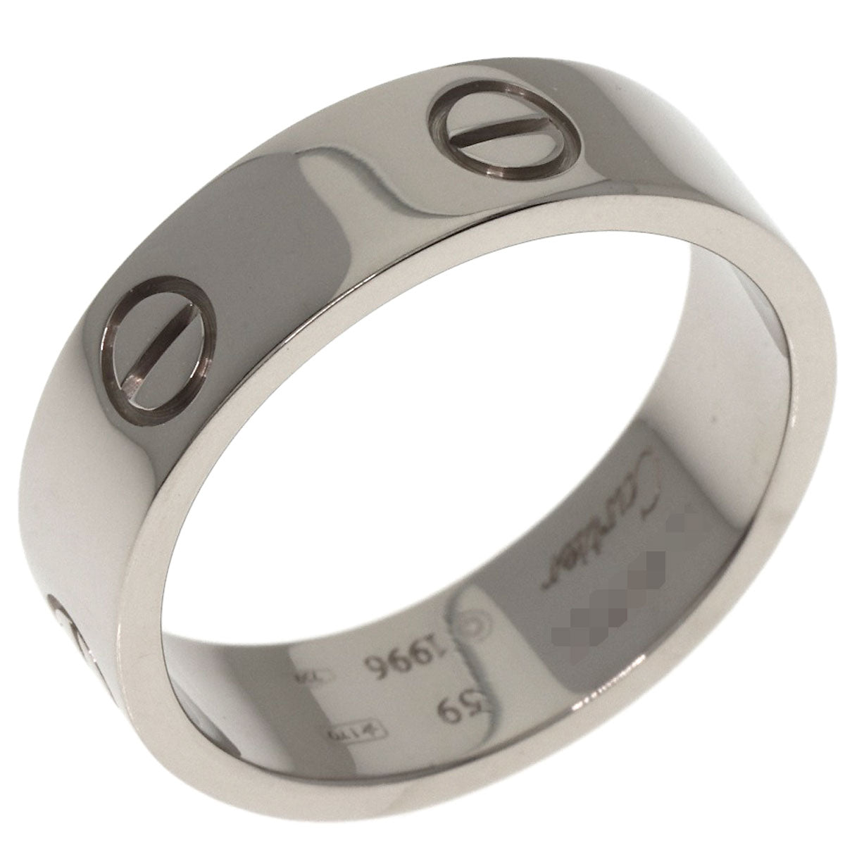 CARTIER love ring #59 Ring K18 White Gold Ladies [Used]