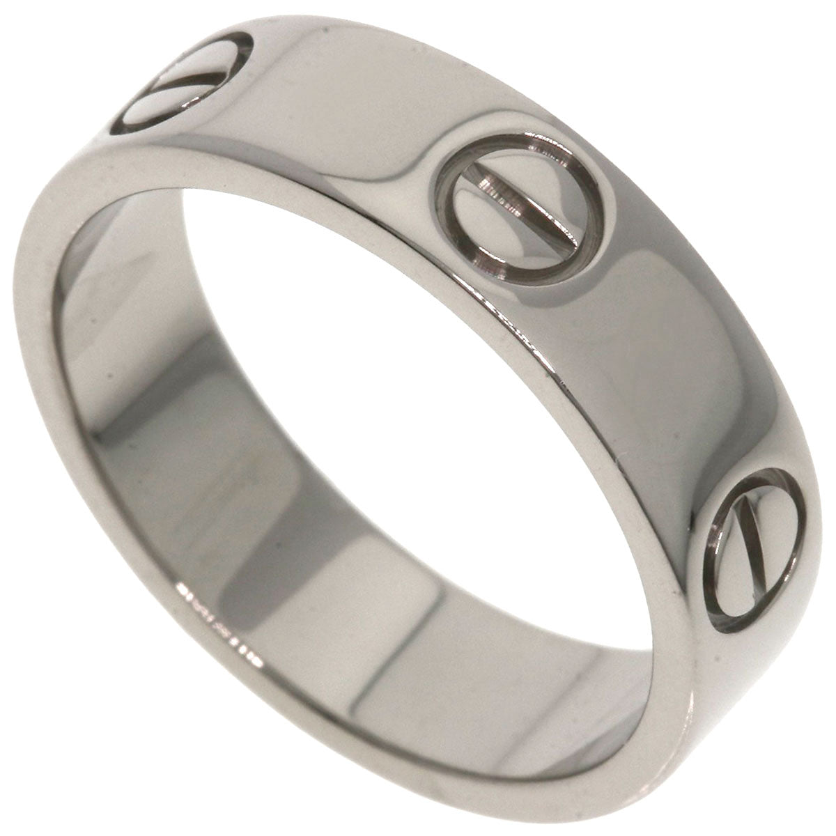 CARTIER   love ring #56 Ring  K18 White Gold Ladies [Used]