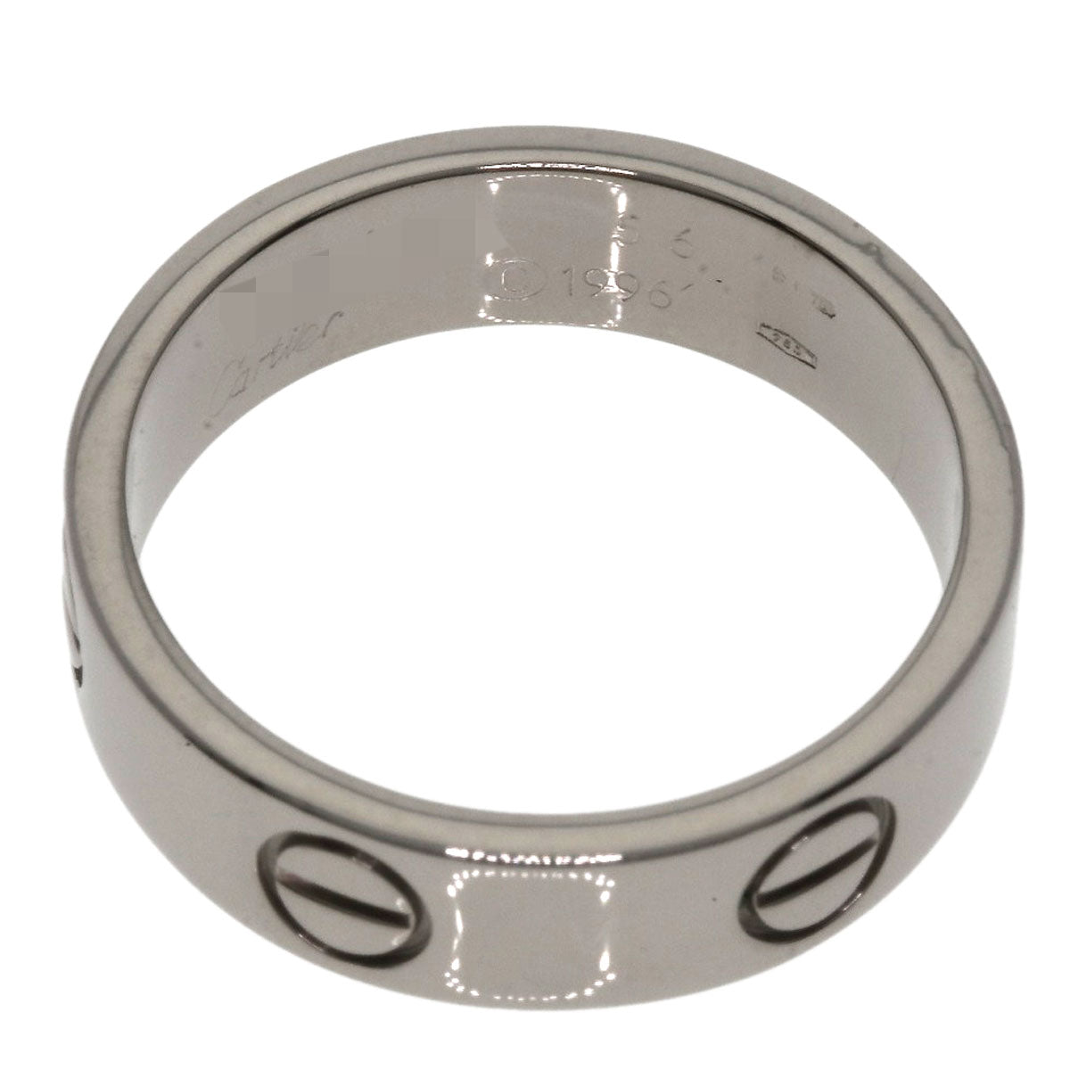CARTIER   love ring #56 Ring  K18 White Gold Ladies [Used]