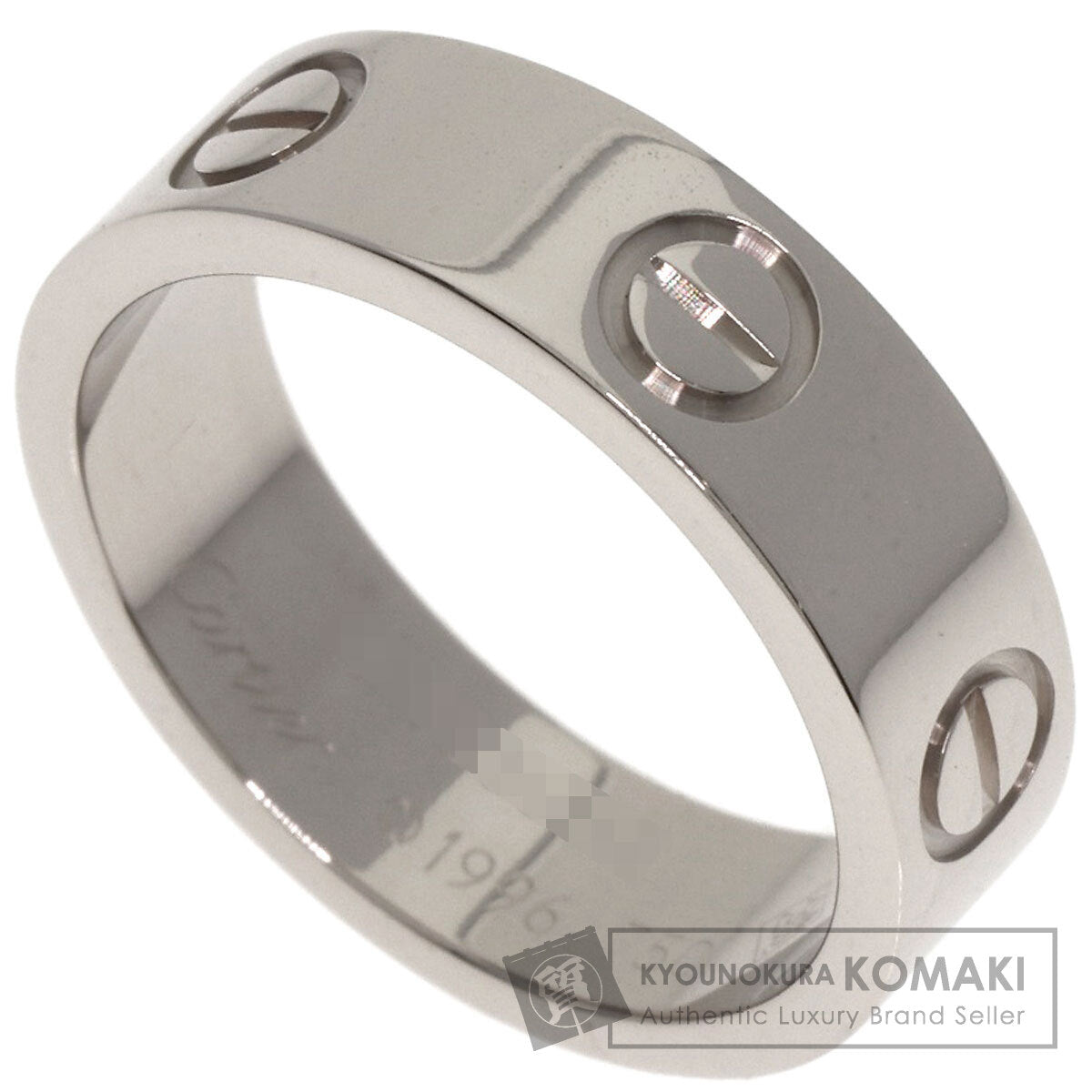 CARTIER love ring #52 Ring K18 White Gold Ladies [Used]