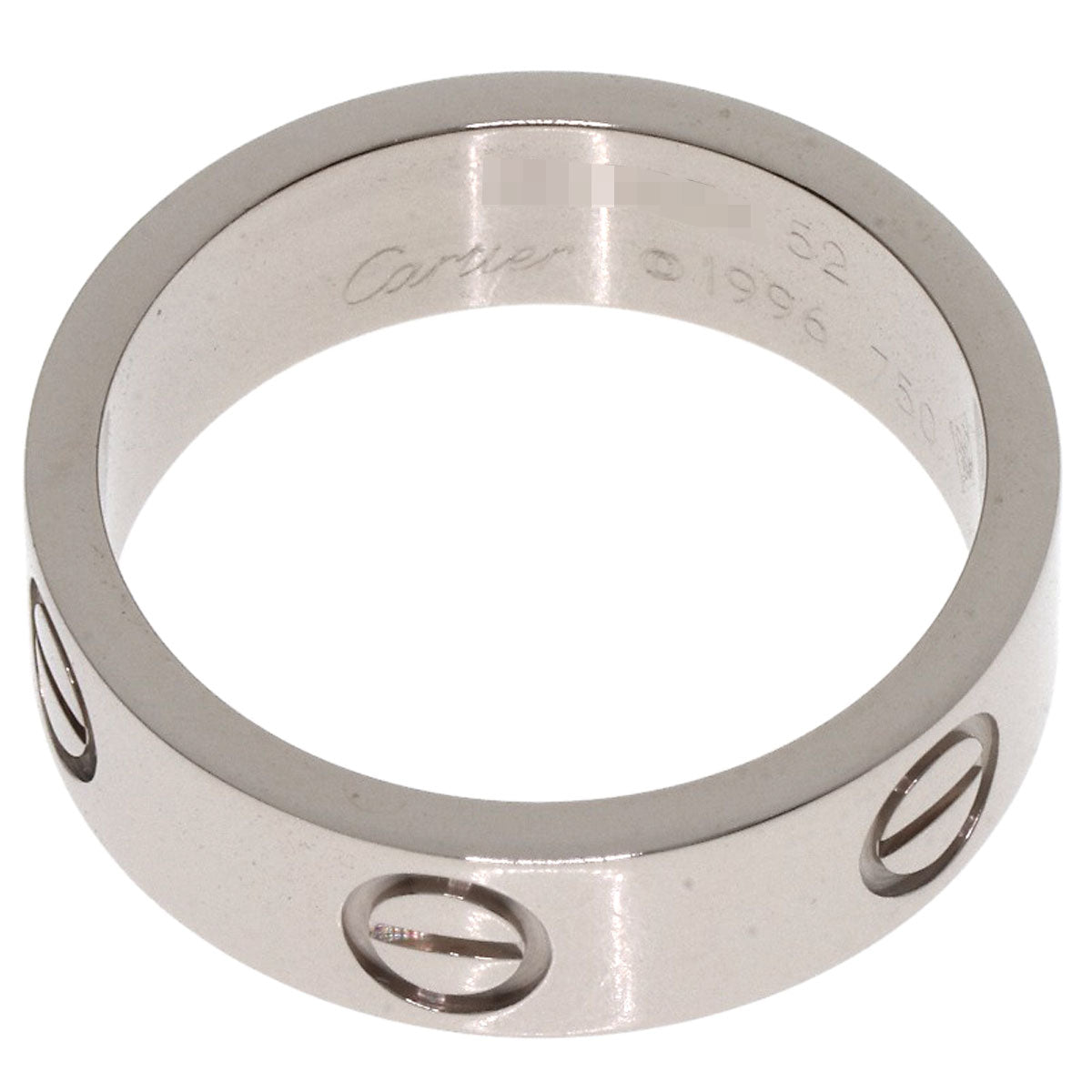 CARTIER love ring #52 Ring K18 White Gold Ladies [Used]