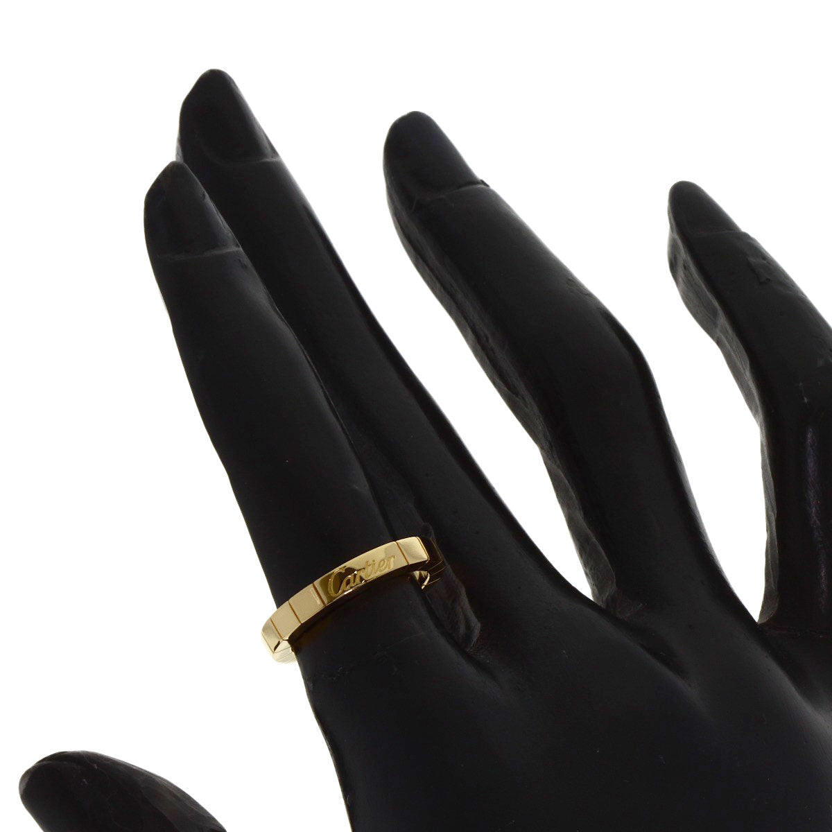 CARTIER Laniere # 48 Ring K18 Yellow Gold Ladies [Used]