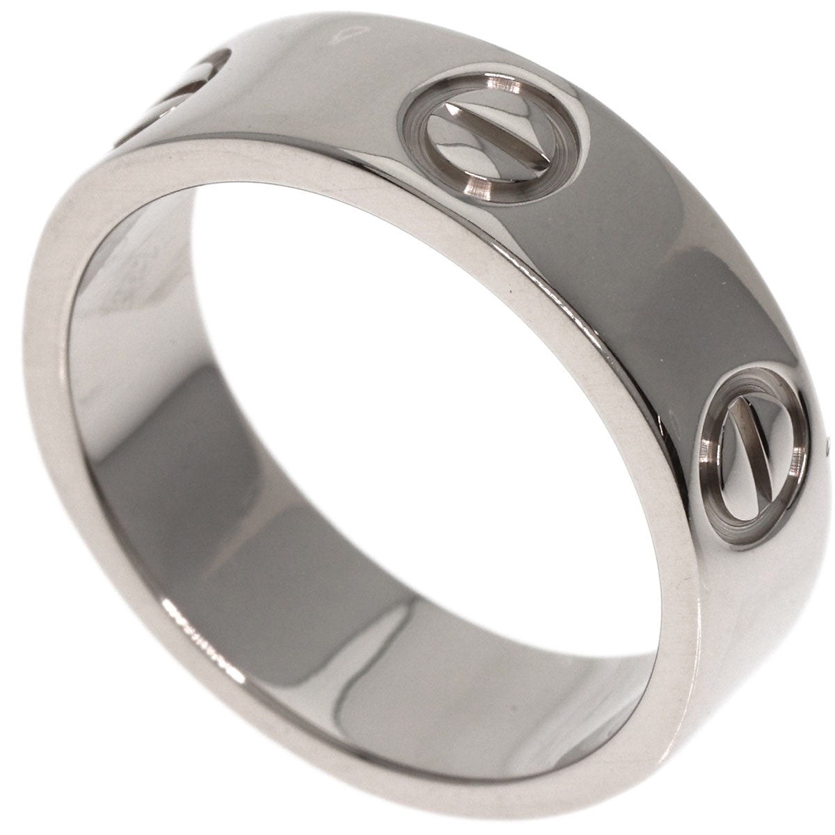 CARTIER love ring #50 Ring K18 White Gold Ladies [Used]