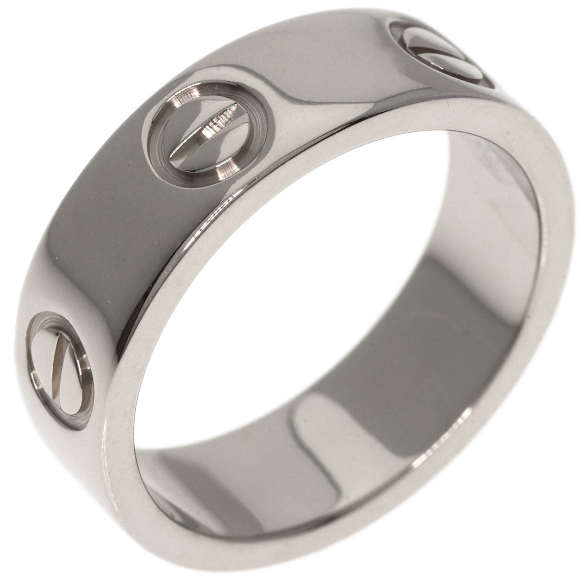 CARTIER love ring #50 Ring K18 White Gold Ladies [Used]