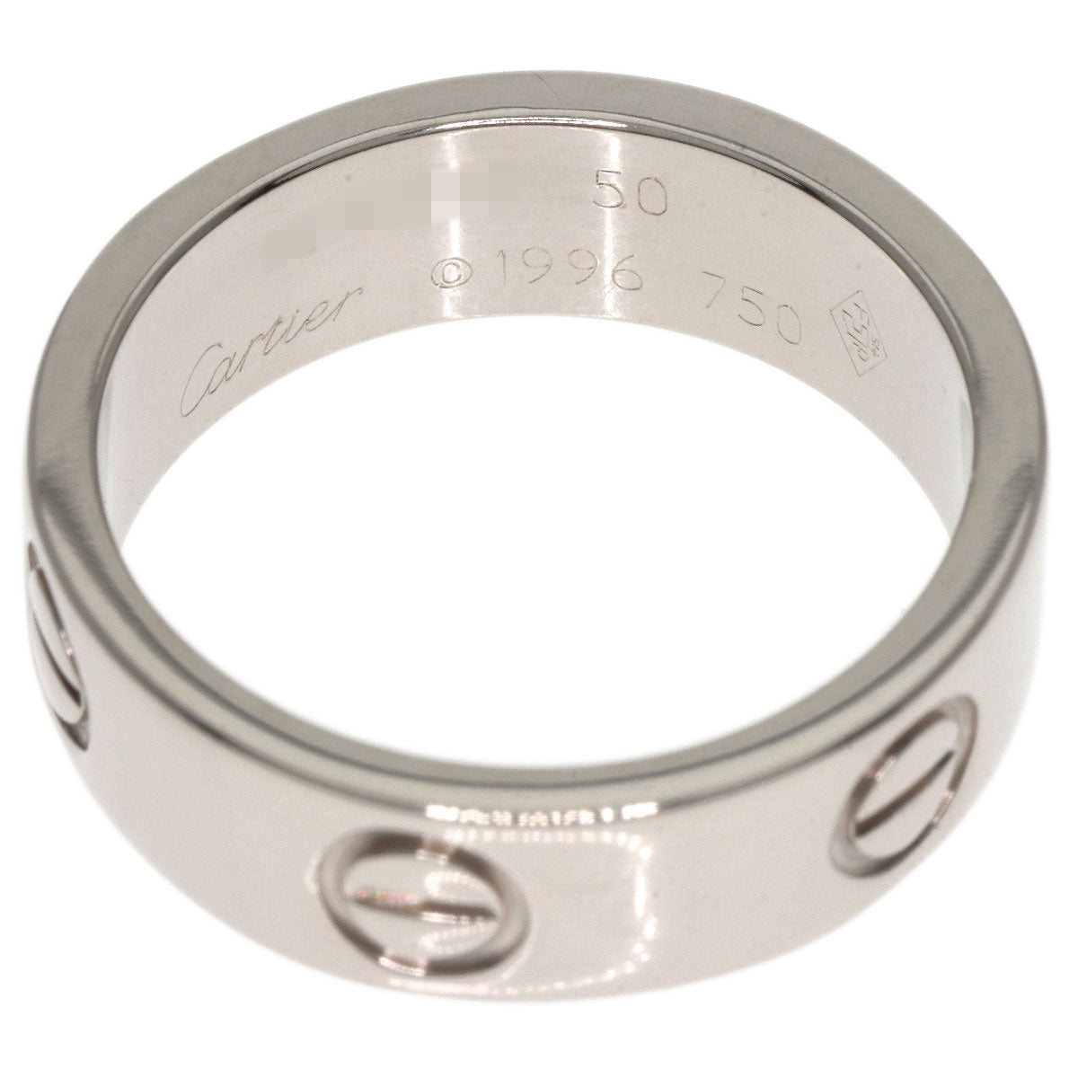 CARTIER love ring #50 Ring K18 White Gold Ladies [Used]