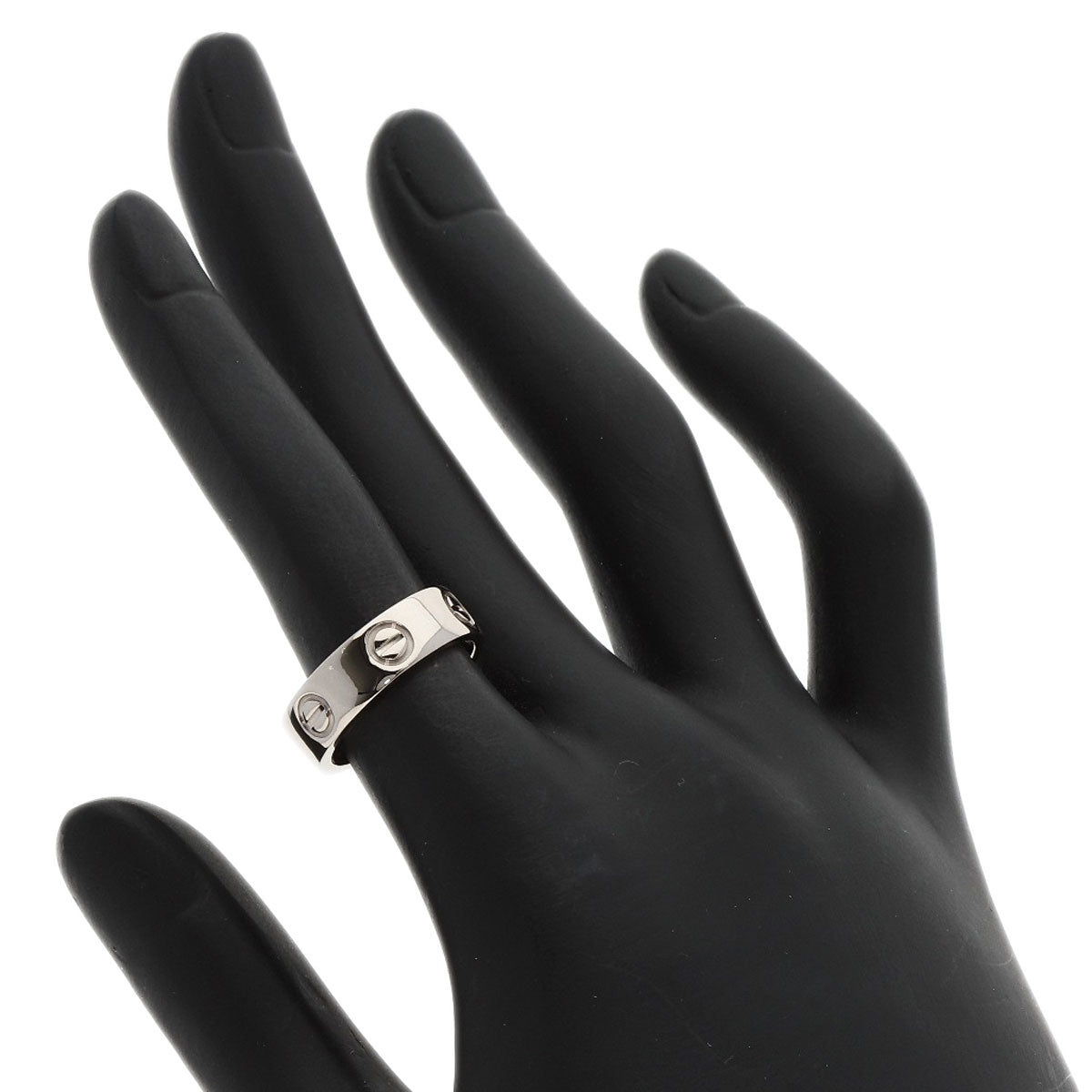 CARTIER love ring #50 Ring K18 White Gold Ladies [Used]