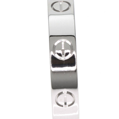 CARTIER Mini love ring 1P Diamond #53 Ring K18 White Gold Ladies [Used]