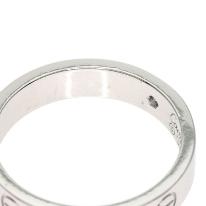 CARTIER Mini love ring 1P Diamond #53 Ring K18 White Gold Ladies [Used]