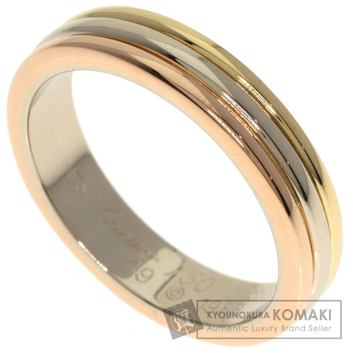 CARTIER Three colors # 49 Ring K18 Yellow Gold K18 White GoldLadies [Used]