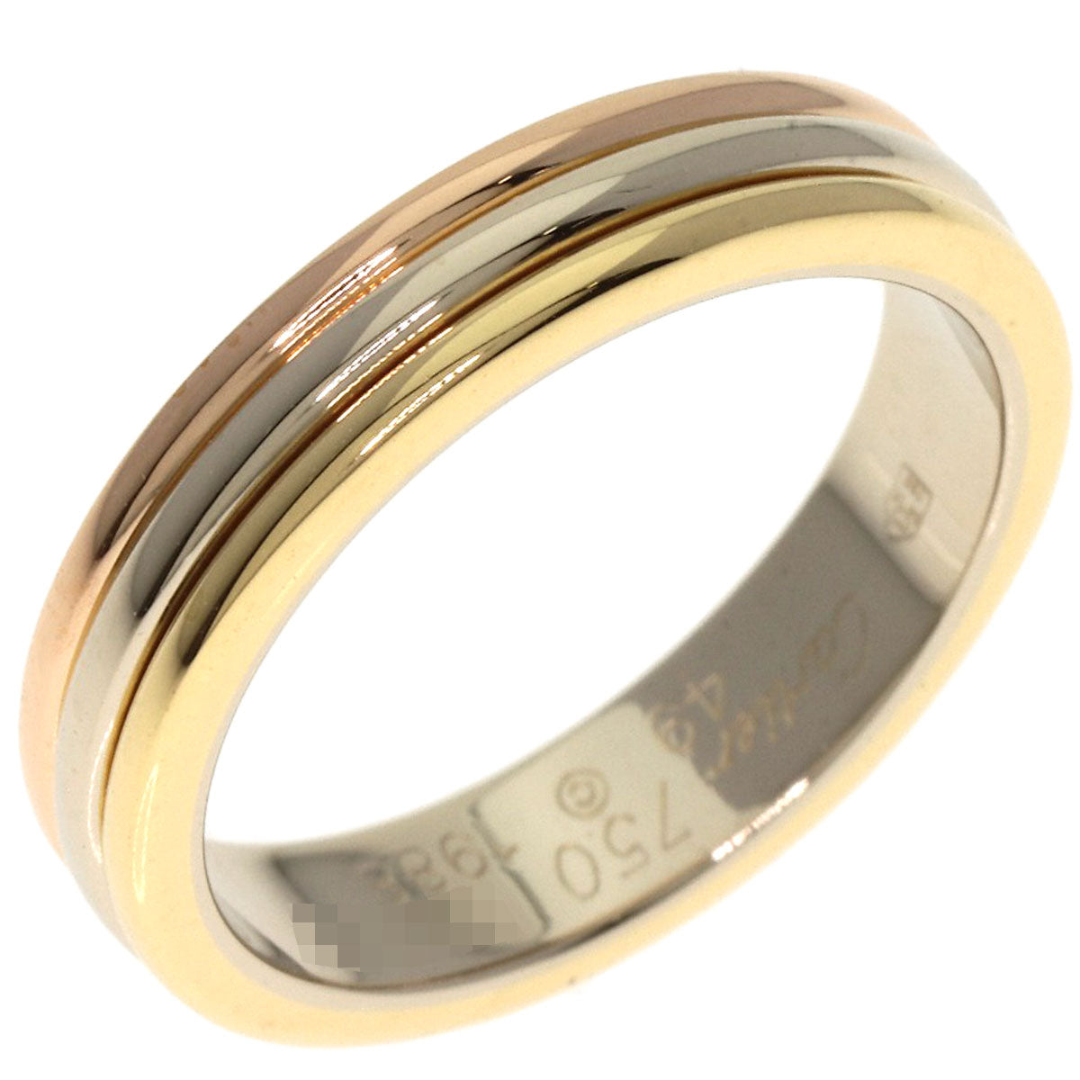 CARTIER Three colors # 49 Ring K18 Yellow Gold K18 White GoldLadies [Used]