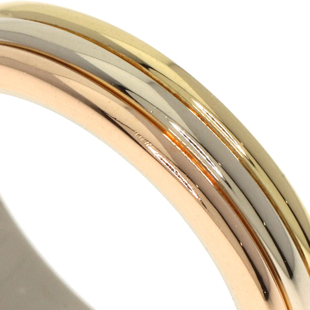 CARTIER Three colors # 49 Ring K18 Yellow Gold K18 White GoldLadies [Used]