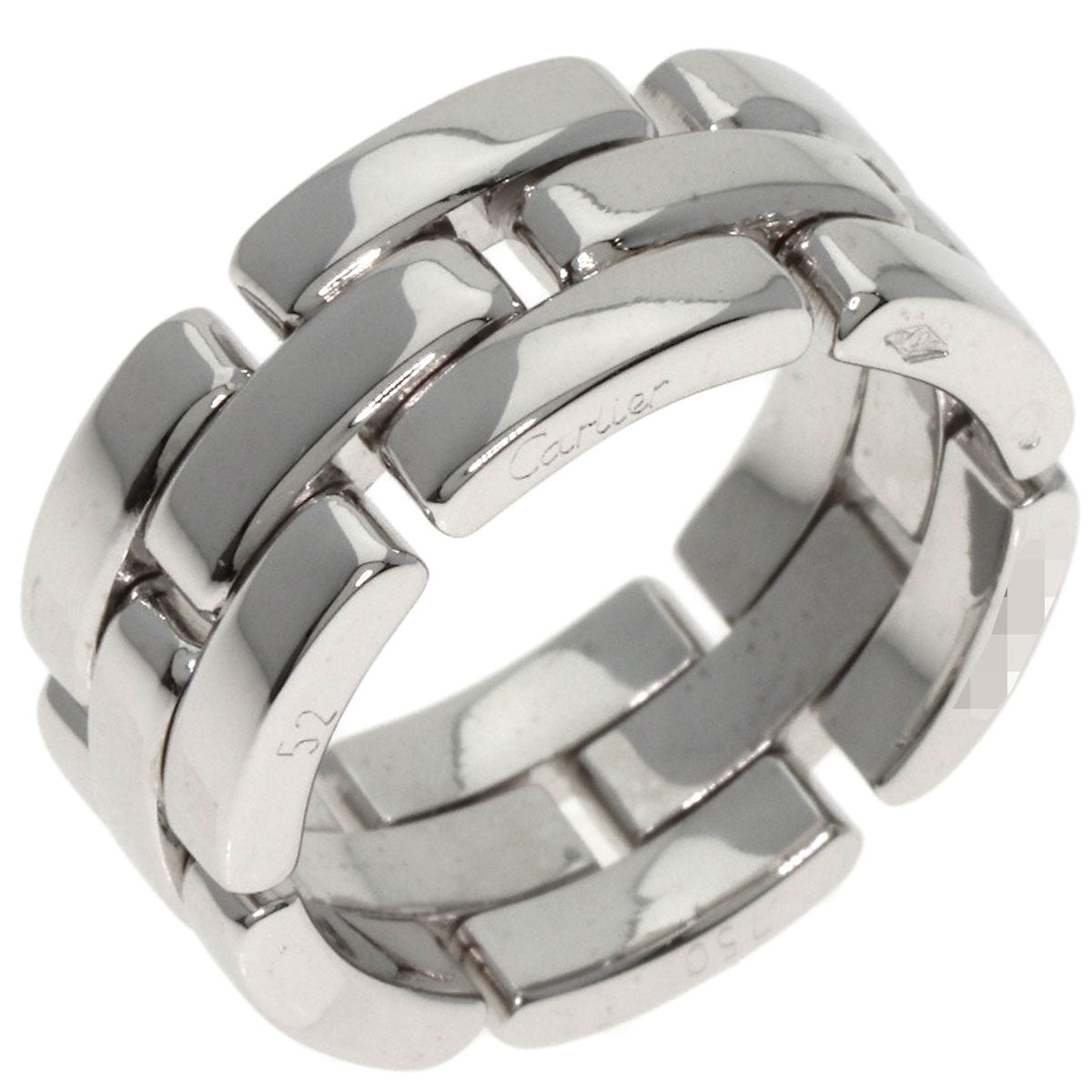 CARTIER   Ring PANTHERE 3 Row #52 K18 White Gold Ladies