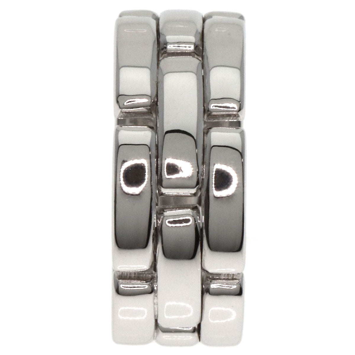 CARTIER   Ring PANTHERE 3 Row #52 K18 White Gold Ladies