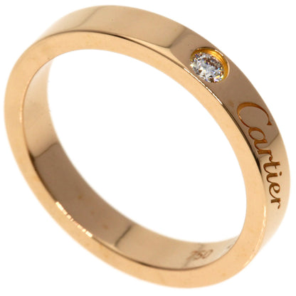 CARTIER Engraved 1P Diamond #49 Ring K18 Pink Gold Ladies [Used]