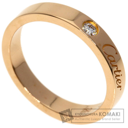 CARTIER Engraved 1P Diamond #49 Ring K18 Pink Gold Ladies [Used]