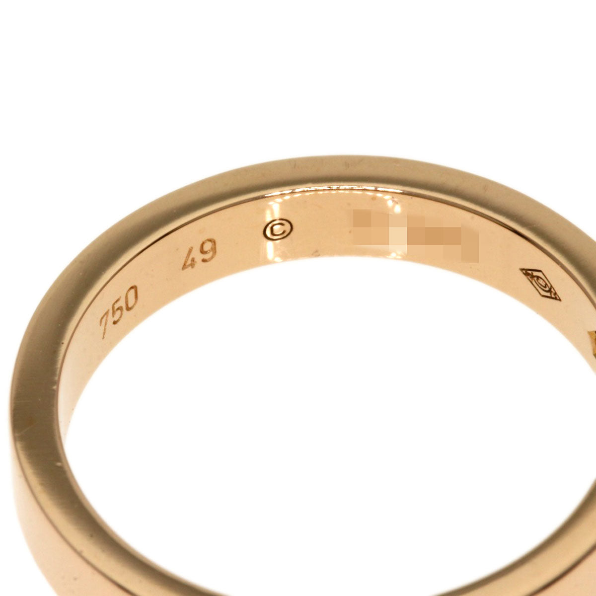 CARTIER Engraved 1P Diamond #49 Ring K18 Pink Gold Ladies [Used]