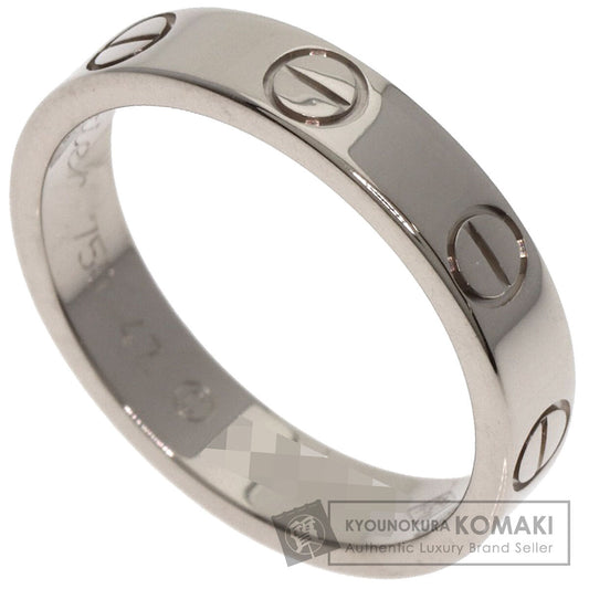 CARTIER Mini love ring # 47 Ring K18 White Gold Ladies [Used]
