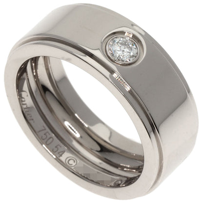 CARTIER Fortune 1P Diamond #54 Ring K18 White Gold Ladies [Used]