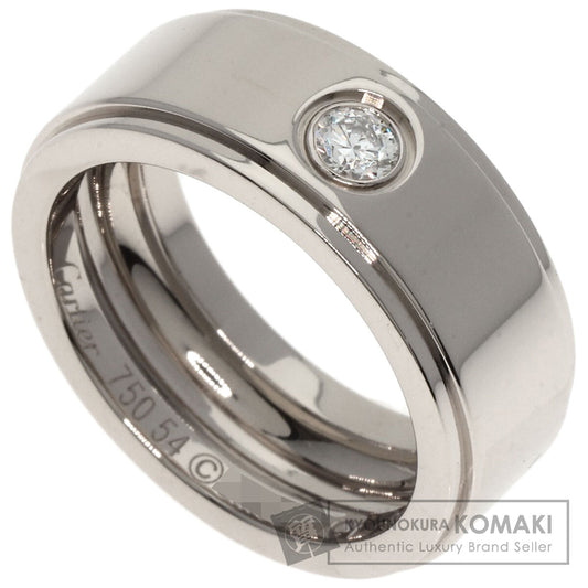CARTIER Fortune 1P Diamond #54 Ring K18 White Gold Ladies [Used]