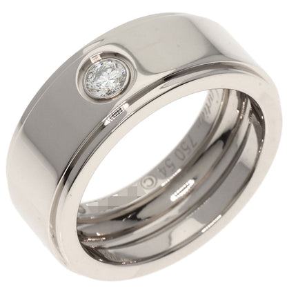 CARTIER Fortune 1P Diamond #54 Ring K18 White Gold Ladies [Used]