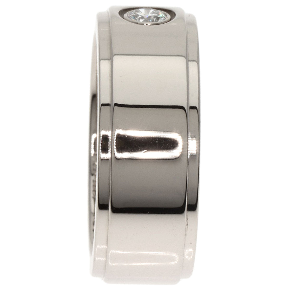 CARTIER Fortune 1P Diamond #54 Ring K18 White Gold Ladies [Used]