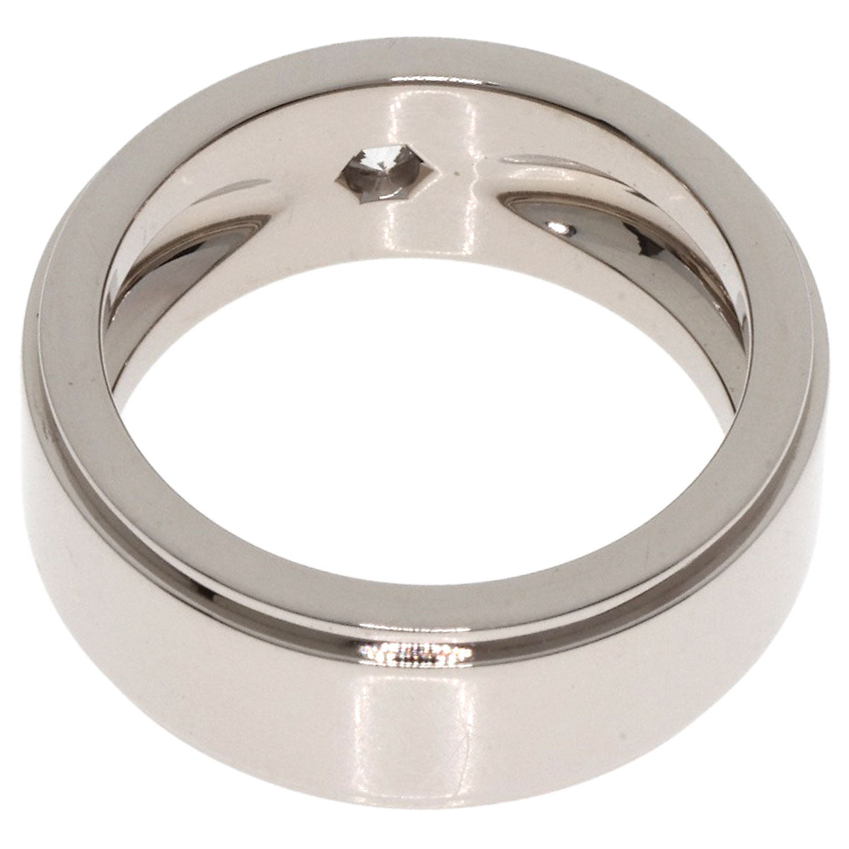 CARTIER Fortune 1P Diamond #54 Ring K18 White Gold Ladies [Used]