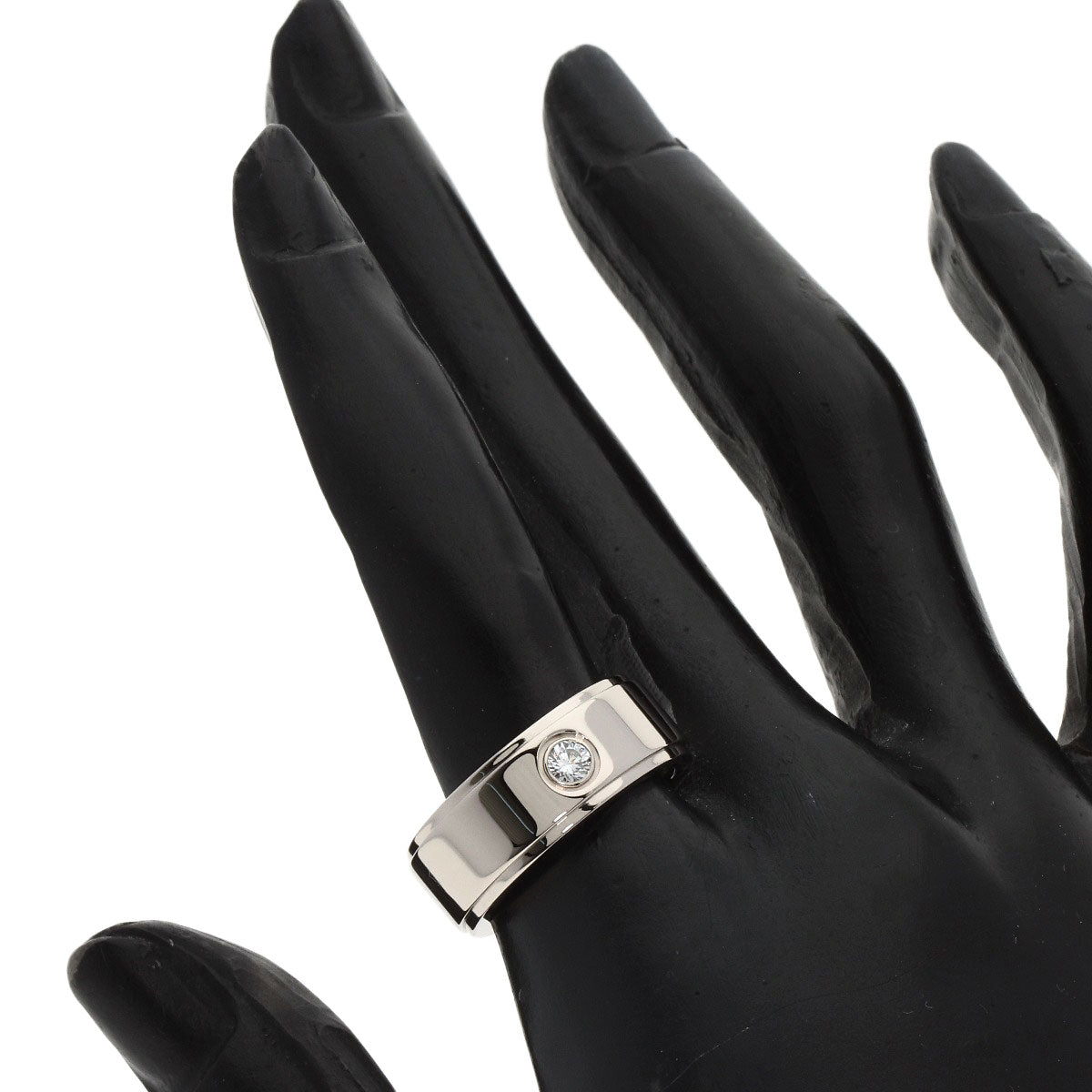 CARTIER Fortune 1P Diamond #54 Ring K18 White Gold Ladies [Used]