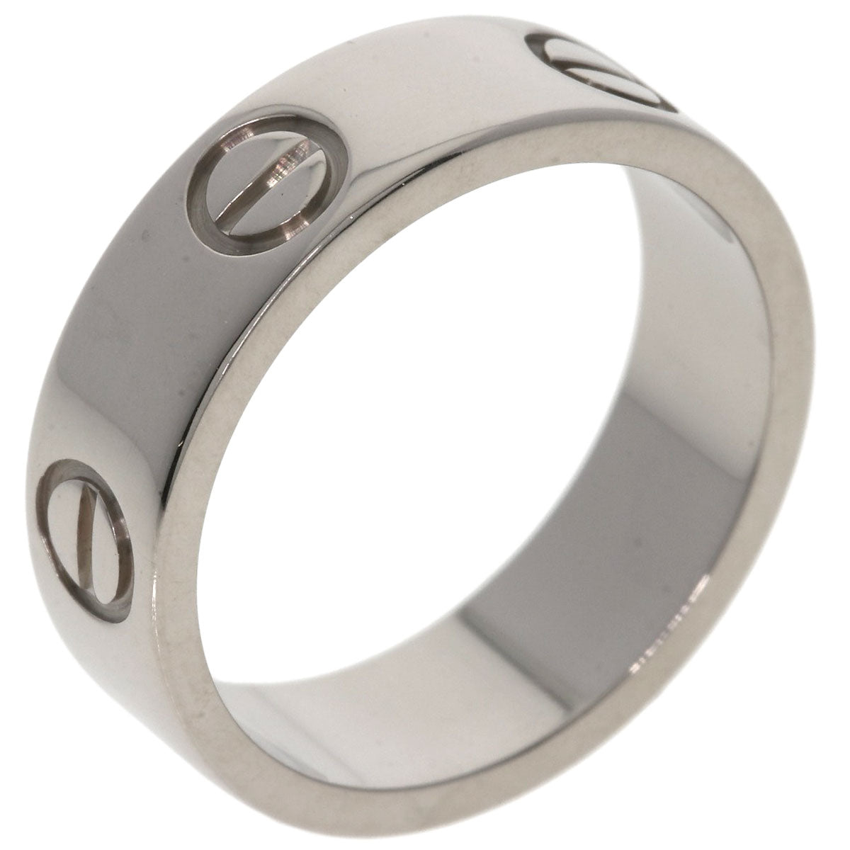 CARTIER love ring #51 Ring K18 White Gold Ladies [Used]