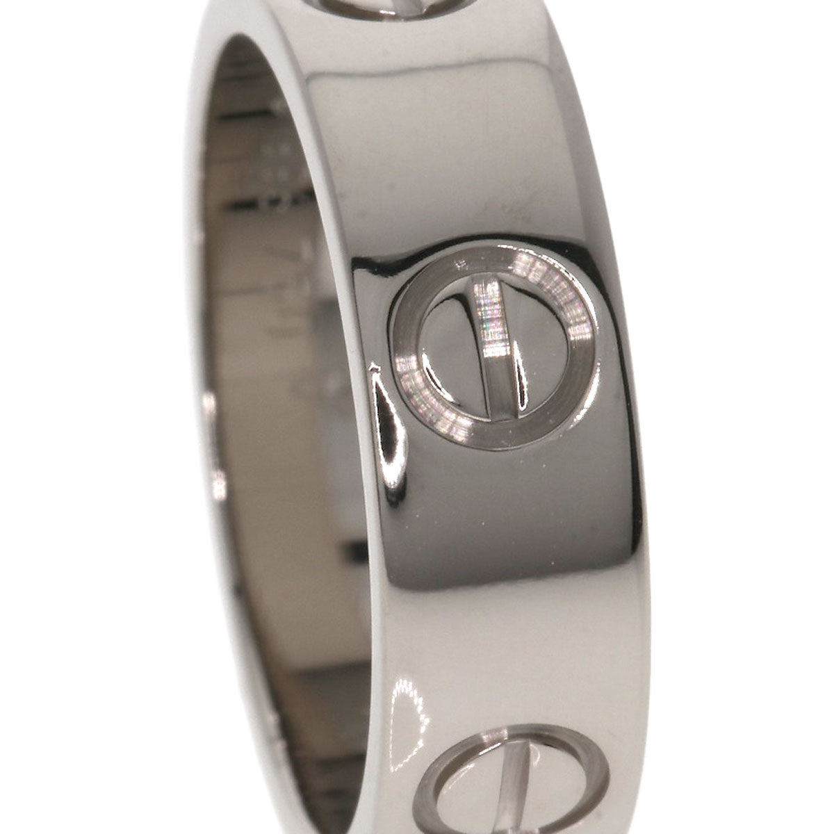 CARTIER love ring #51 Ring K18 White Gold Ladies [Used]