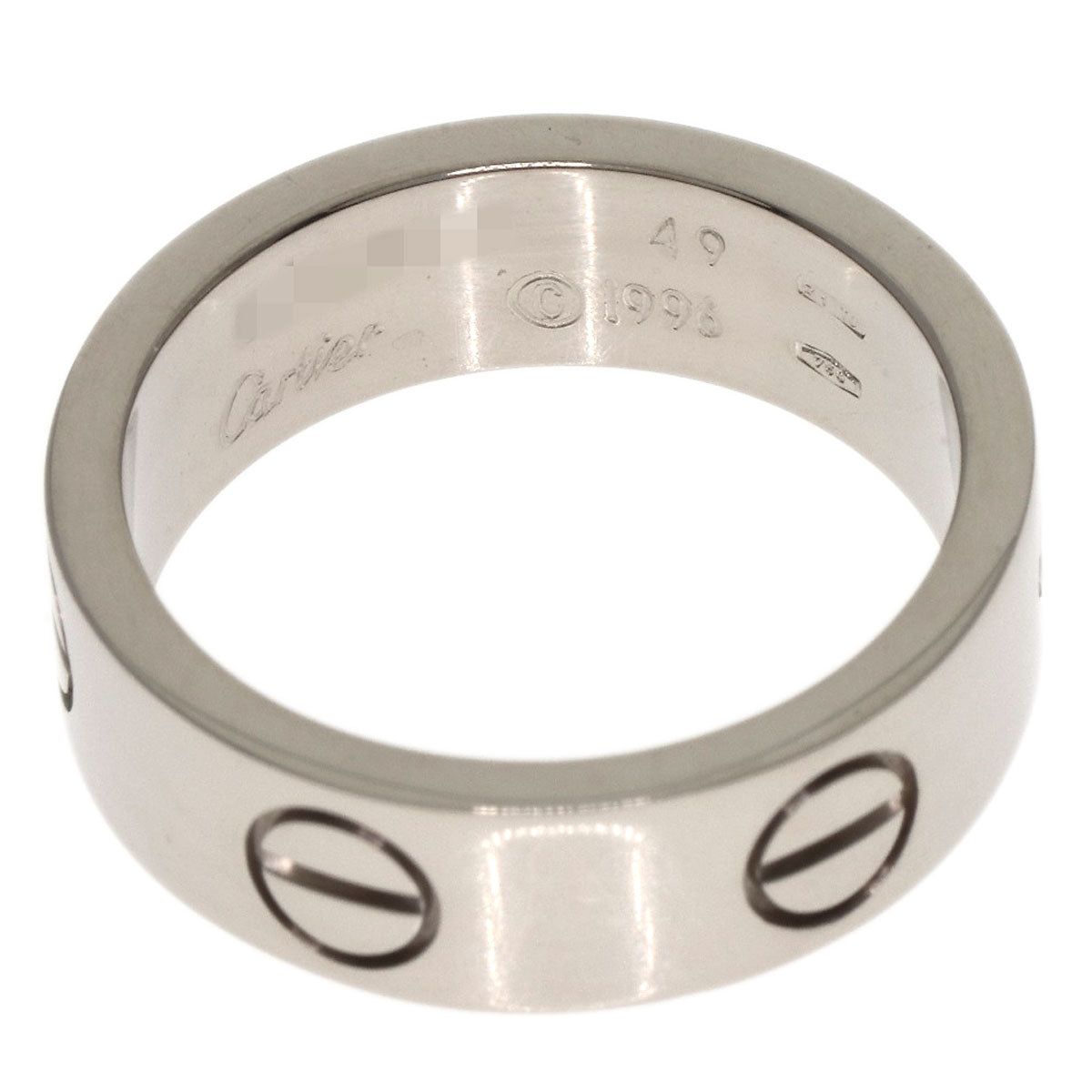 CARTIER love ring #49 Ring K18 White Gold Ladies [Used]