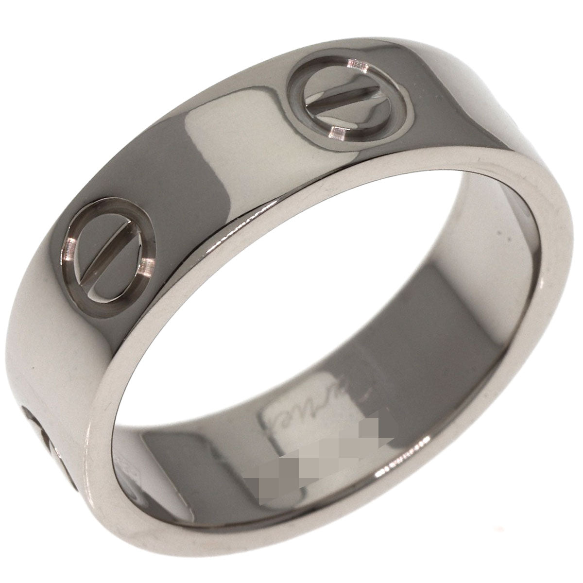 CARTIER love ring #50 Ring K18 White Gold Ladies [Used]