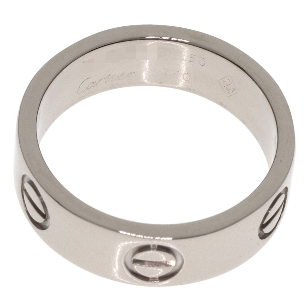 CARTIER love ring #50 Ring K18 White Gold Ladies [Used]