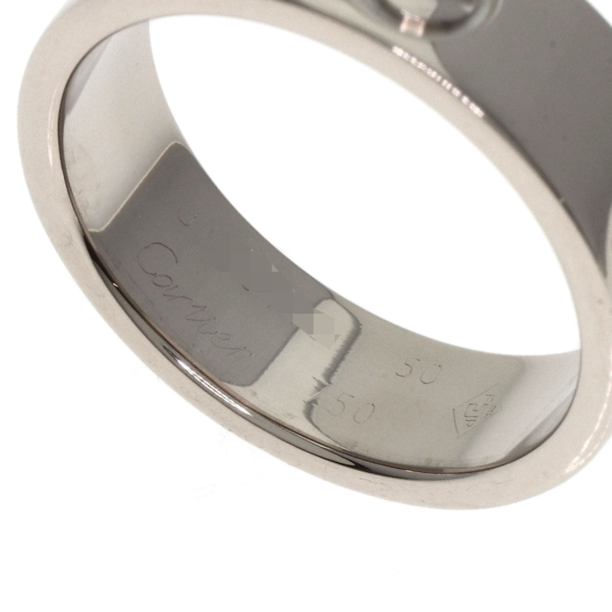 CARTIER love ring #50 Ring K18 White Gold Ladies [Used]