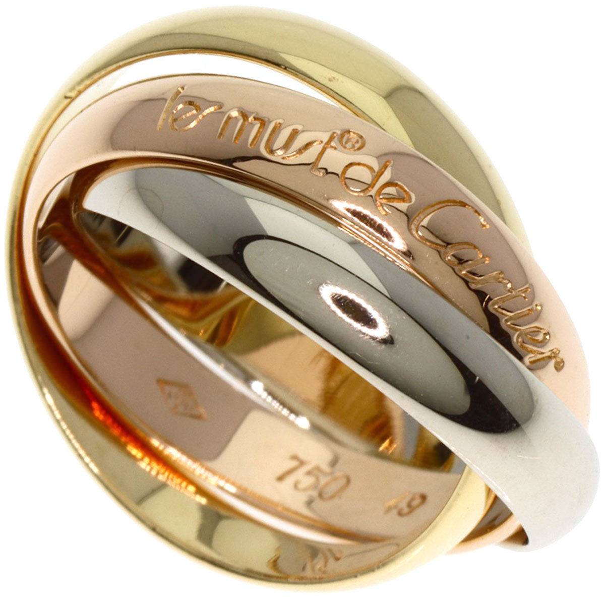CARTIER Trinity #49 Ring K18 Yellow Gold K18 White GoldLadies [Used]