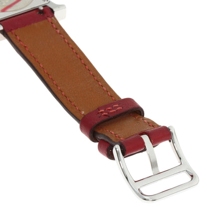 HERMES H watch Watches HH11.210 Stainless Steel/Leather Ladies